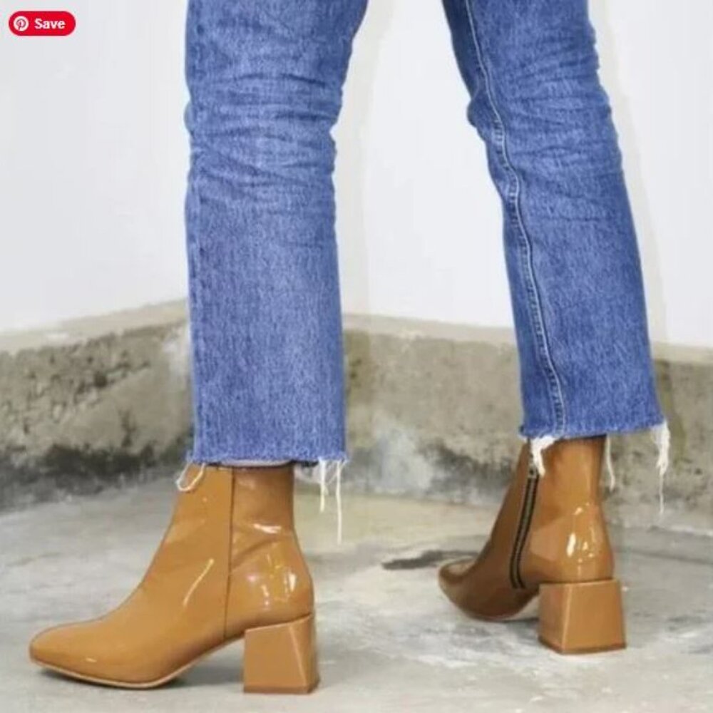 Lazaro in Cuero Patent Camel Leather